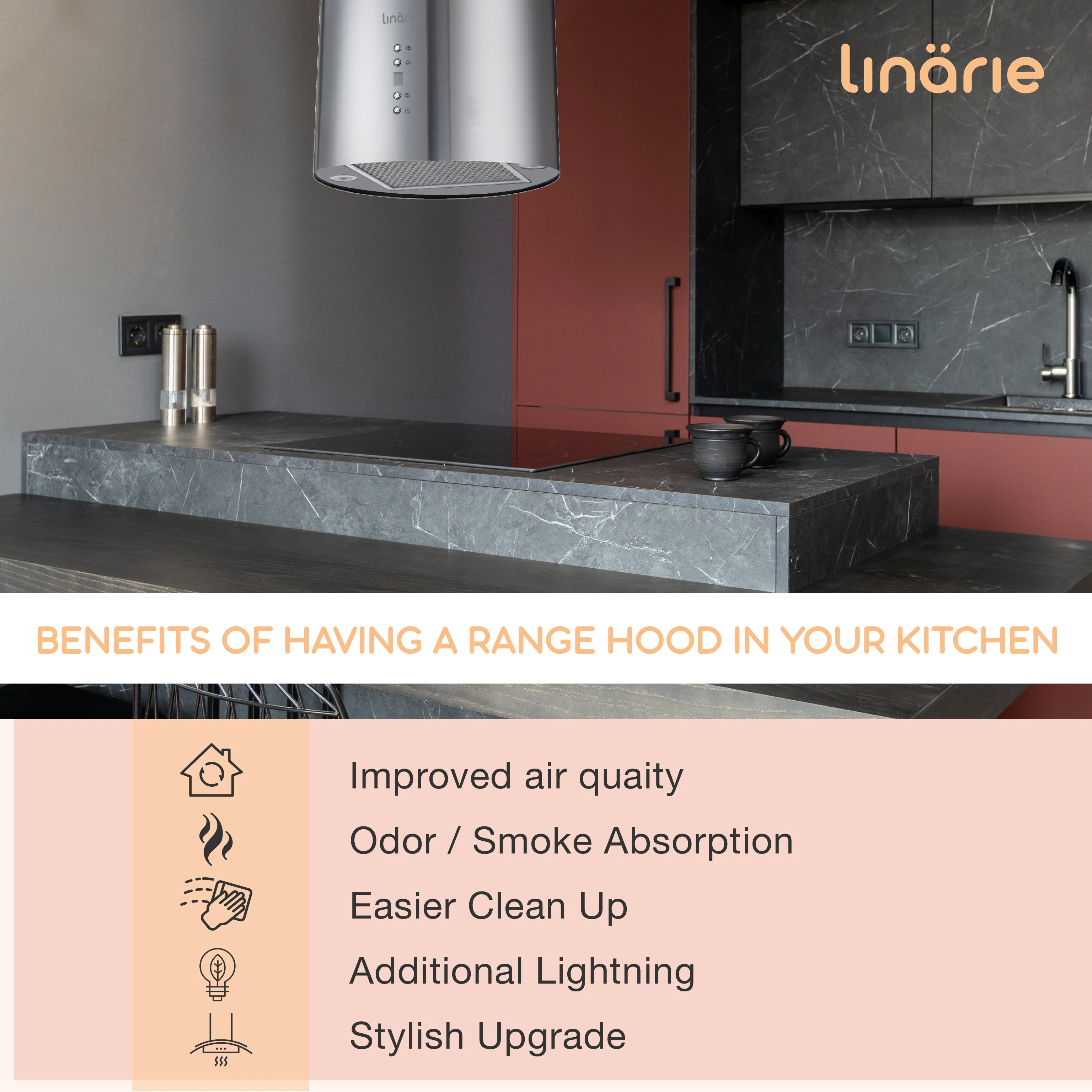 Caledonia 50cm Island Rangehood RAHID50BG - Image 12