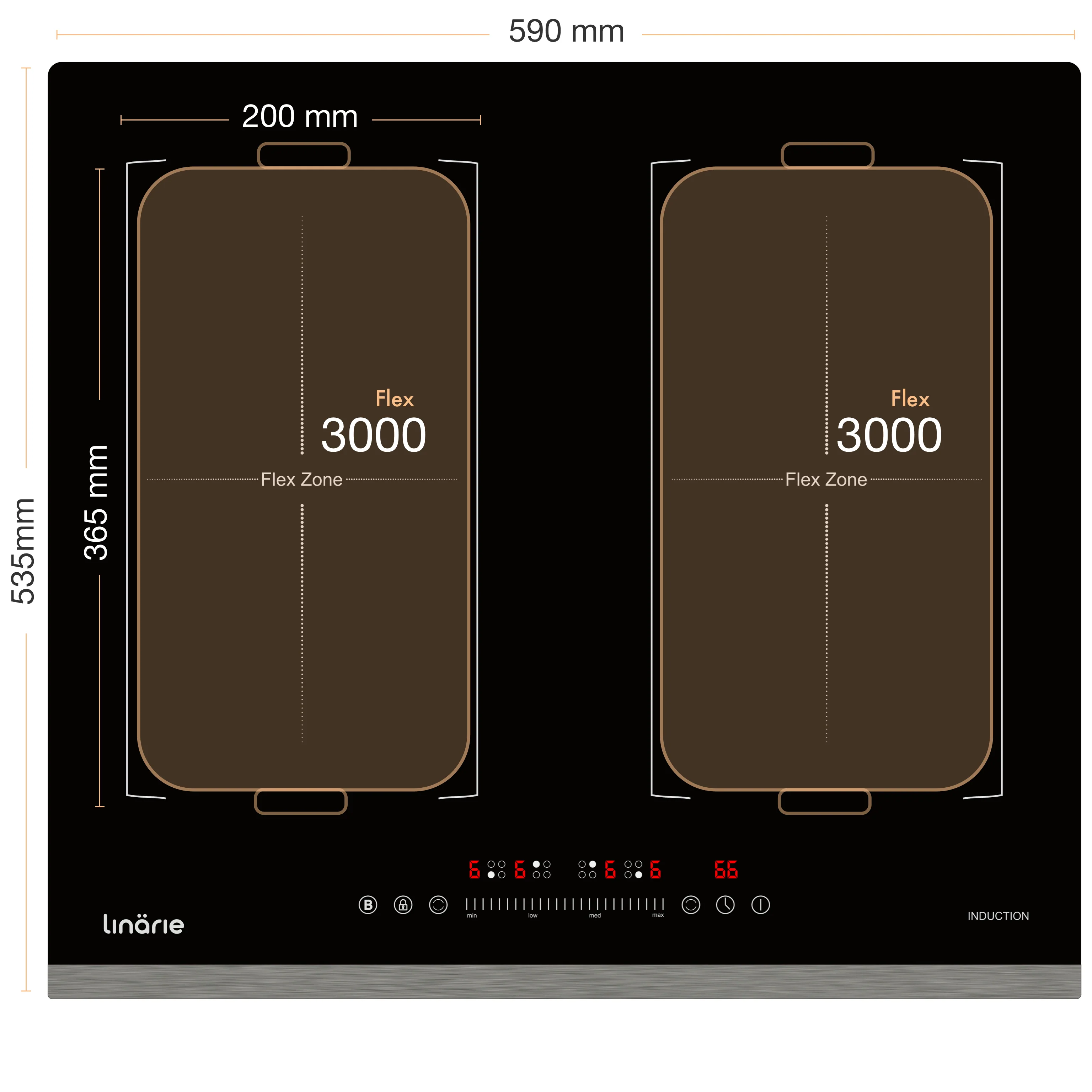 Dijon 60cm 4 Zone Induction Cooktop with Dual Flex Zone LS60I2F - Image 10