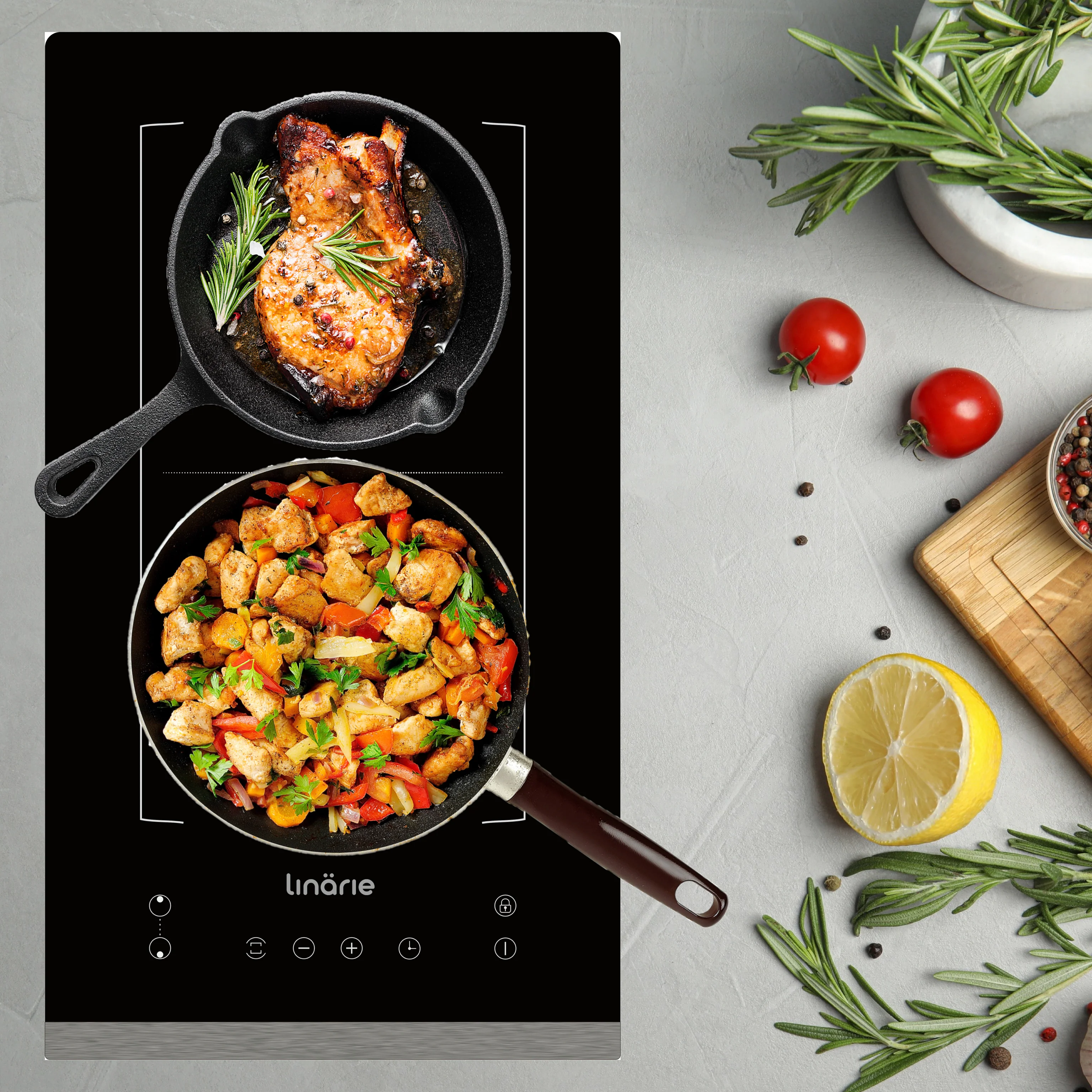 Grenoble 30cm Domino Induction Cooktop with Flex Zone LS30I1F - Image 3